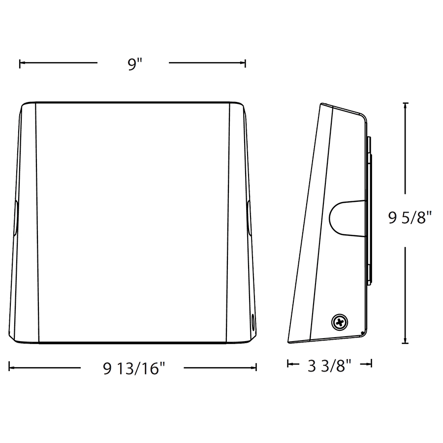 RAB - SLIMSWRAB SLIMS 38W LED Wallpack Selectable Wattage/CCT & Photocell