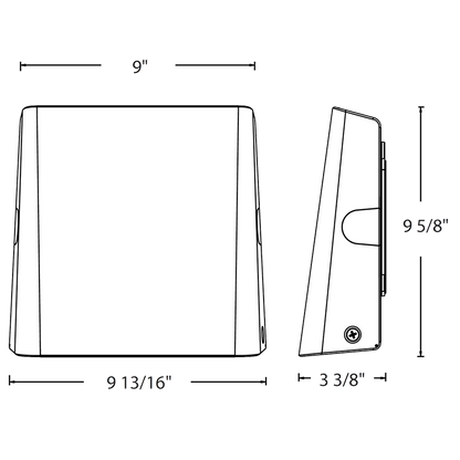 RAB - SLIMSWRAB SLIMS 38W LED Wallpack Selectable Wattage/CCT & Photocell