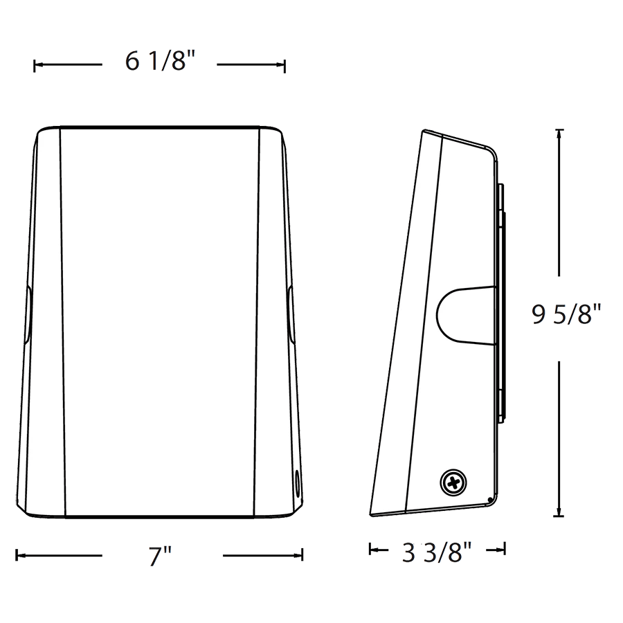 RAB - SLIMXSWRAB SLIMXS 25W LED Wallpack Selectable Wattage/CCT & Photocell