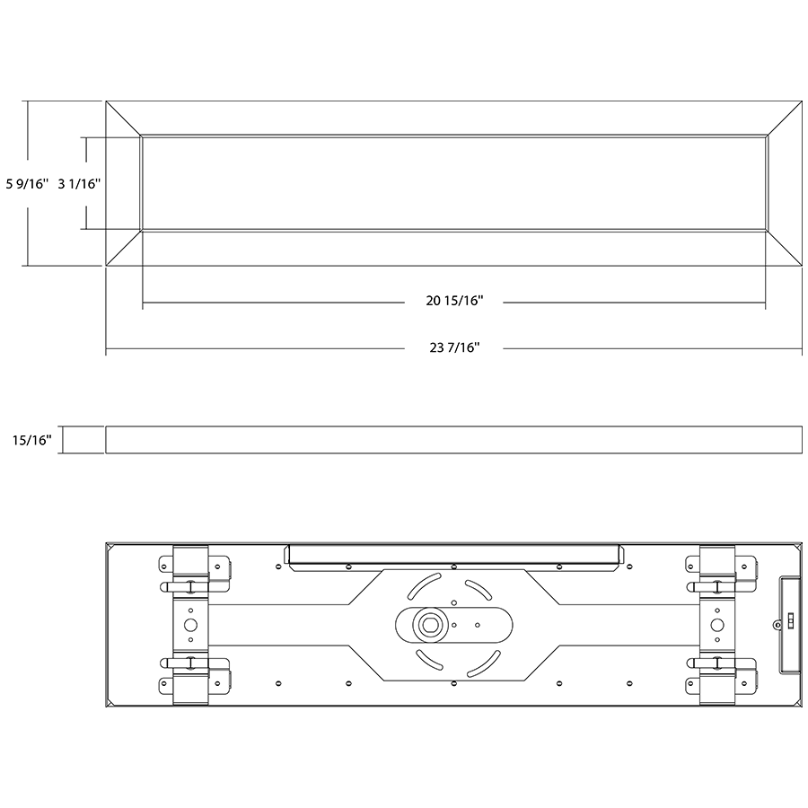 RAB - SML2RAB SML2 25W LED 2FT Linear Surface Mount Selectable CCT