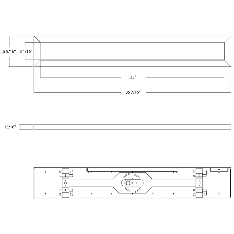 RAB - SML3RAB SML3 35W LED 3FT Linear Surface Mount Selectable CCT