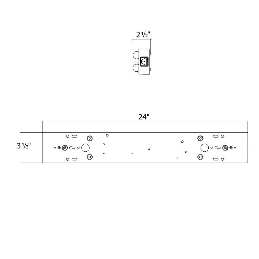 RAB-STRP2HRAB STRP2H 20W 2FT Double Tube Strip Light Selectable CCT + Wattage