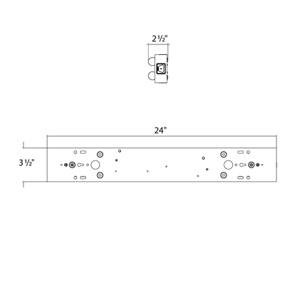 RAB-STRP2HRAB STRP2H 20W 2FT Double Tube Strip Light Selectable CCT + Wattage