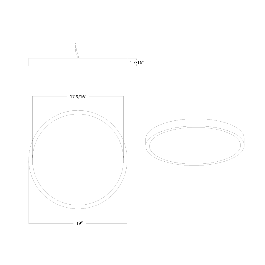 RAB-SUMO19/LCBRAB SUMO19/LCB 24W LED 19" Surface Mount Selectable CCT