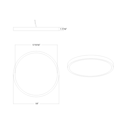 RAB-SUMO19/LCBRAB SUMO19/LCB 24W LED 19" Surface Mount Selectable CCT