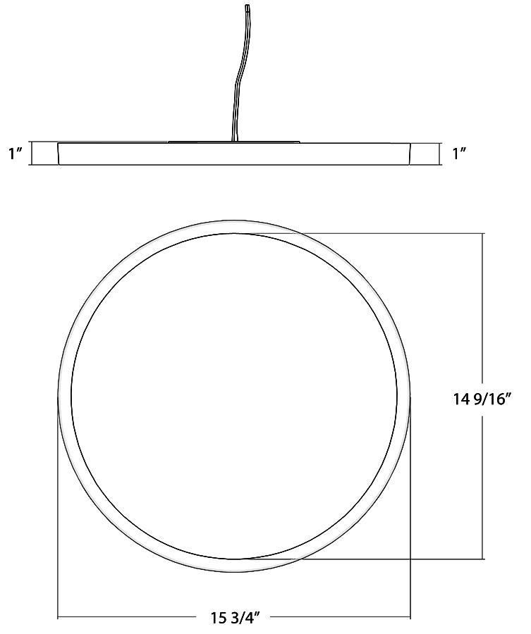 RAB - SUMO34 - R - 15RAB SUMO34 - R - 15 17W LED 15" Surface Mount Selectable CCT