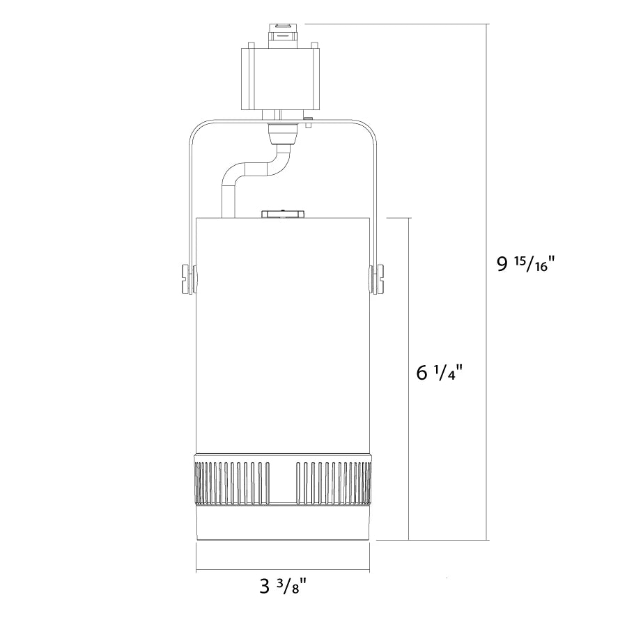 RAB-TK22MBRAB TK22M TRACK22 20W Medium Track Light Selectable CCT + Beam Adjustable