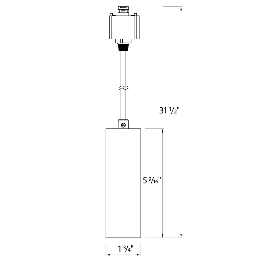 RAB-TKPMBRAB TKPM 8W Track Pendant Mount Selectable CCT