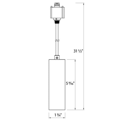 RAB-TKPMBRAB TKPM 8W Track Pendant Mount Selectable CCT