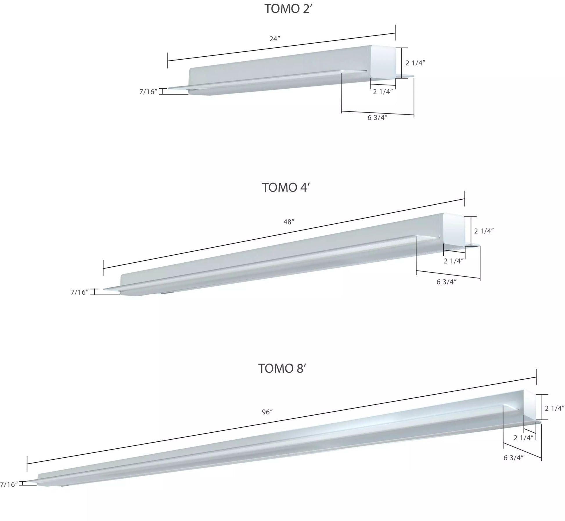 RAB - TOMO - 2RAB TOMO - 2 2FT 24W Linear Pendant Mount Selectable CCT/Wattage