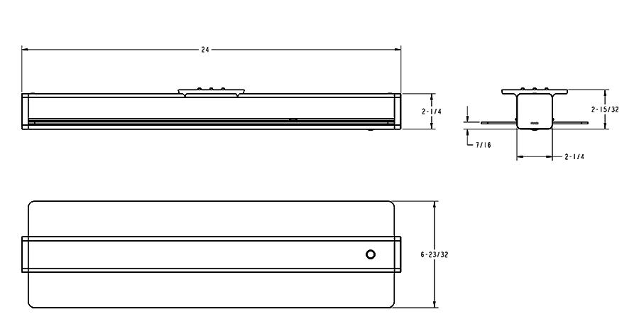 RAB - TOMO - 2RAB TOMO - 2 2FT 24W Linear Pendant Mount Selectable CCT/Wattage