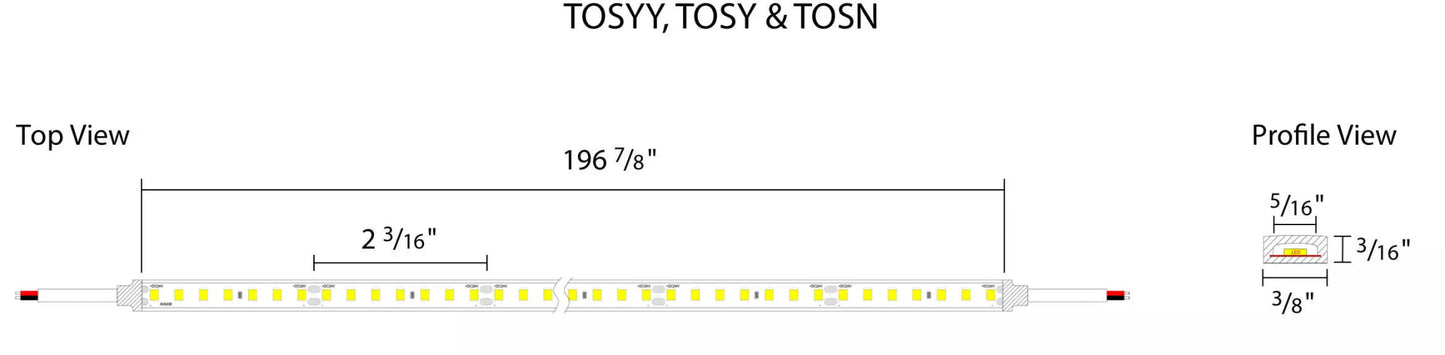RAB - TOSYYRAB TOS Flextape 2.5W/FT 24V Outdoor Tape Light 32FT