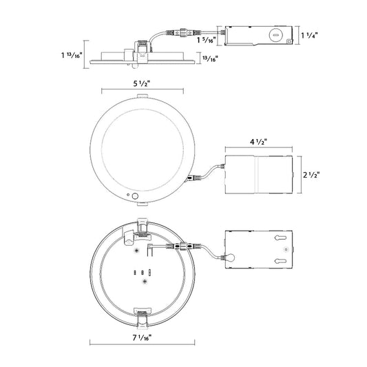 RAB-WFR-6R/PIRRAB WFR - 6R/PIR 13W LED 6" Round Edge - Lit Wafer Selectable CCT W/ PIR