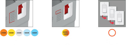 RAB-WFRX-6R/NLRAB WFRX - 6R/NL 6" 13W LED Wafer W/ Night Light Selectable CCT/Wattage + DTW