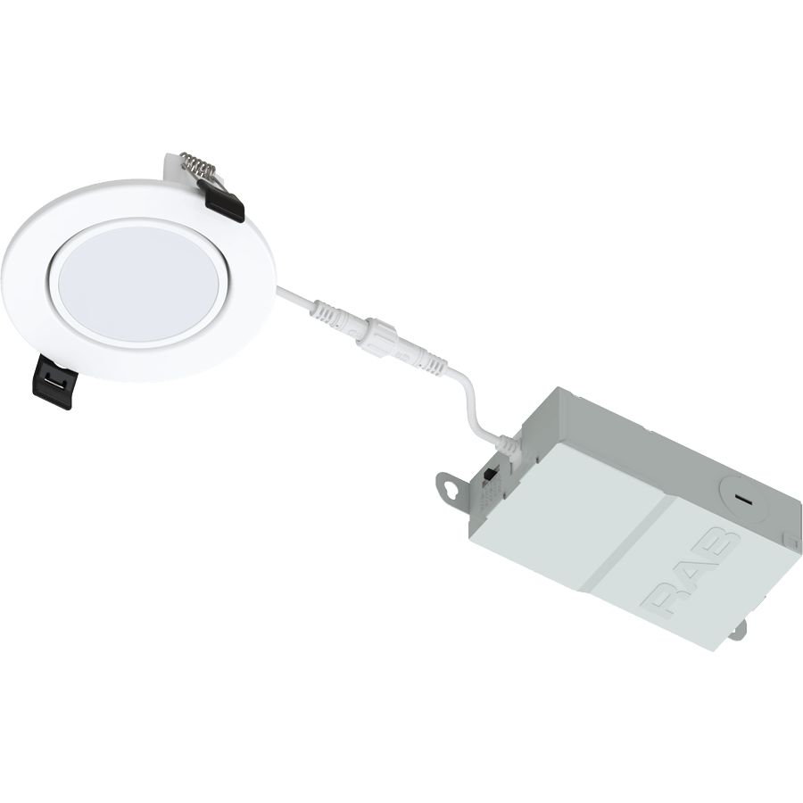 RAB-WGF3RAB WGF3 6W 3" Floating Gimbal Wafer LED Downlight Selectable CCT