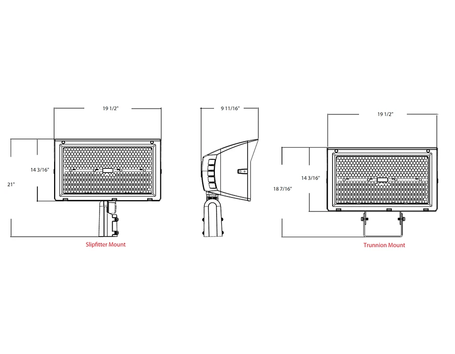 RAB - X22 - 420WRAB X22 - 420 420W LED Flood Light Selectable Wattage Color & Beam Angle