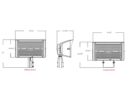 RAB - X22 - 420WRAB X22 - 420 420W LED Flood Light Selectable Wattage Color & Beam Angle