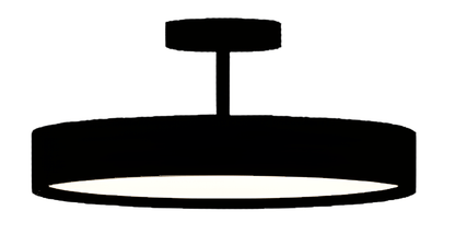 LBU - INV - 9 - CCT - 120 - BK - BK - F - STRayhil INOVA 9" 15W Stem Mount Selectable CCT