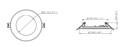 LBU - LCD - RD - LS - 12 - CCT - 120 - WTRayhil Lucid 4" 12W LED Clear Lens Downlight Selectable CCT