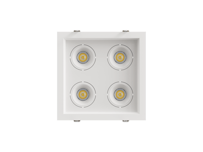 LBU-VOR25-4HS-9-CCTRayhil VOR25-4HS Vortex 2.5" 9W 4-Head Square Recessed LED Downlight Selectable CCT
