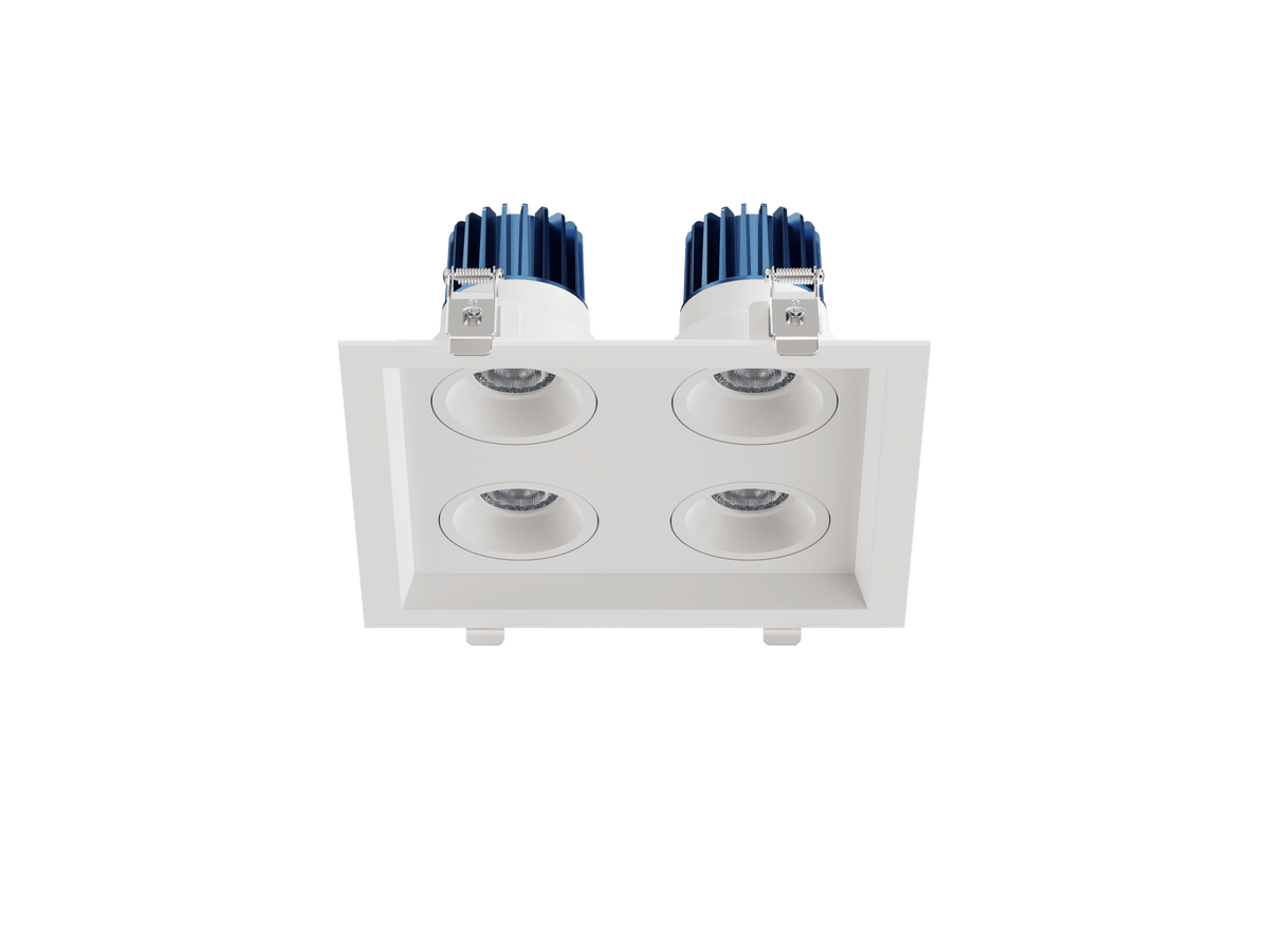 LBU-VOR25-4HS-9-CCTRayhil VOR25-4HS Vortex 2.5" 9W 4-Head Square Recessed LED Downlight Selectable CCT