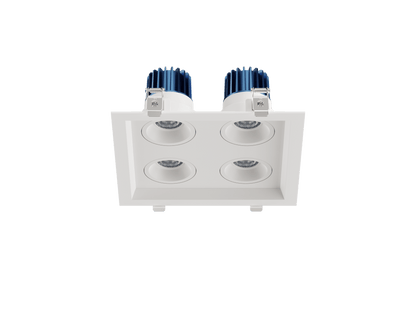 LBU-VOR25-4HS-9-CCTRayhil VOR25-4HS Vortex 2.5" 9W 4-Head Square Recessed LED Downlight Selectable CCT