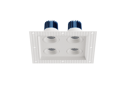 LBU-VOR25TMS-4HS-14-CCTRayhil VOR25TMS-4HS Vortex 2.5" 14W Trimless 4-Head Square Recessed LED Downlight Selectable CCT