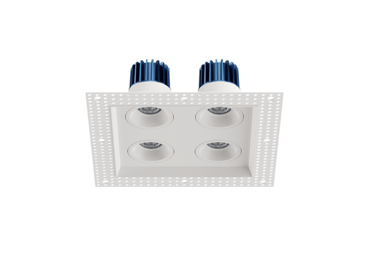 LBU-VOR25TMS-4HS-9-CCTRayhil VOR25TMS-4HS Vortex 2.5" 9W Trimless 4-Head Square Recessed LED Downlight Selectable CCT