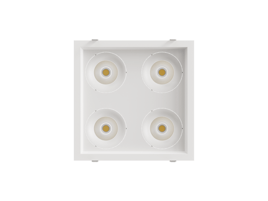 LBU-VOR35-4HS-15-CCTRayhil VOR35-4HS Vortex 3.5" 15W 4-Head Square Recessed LED Downlight Selectable CCT
