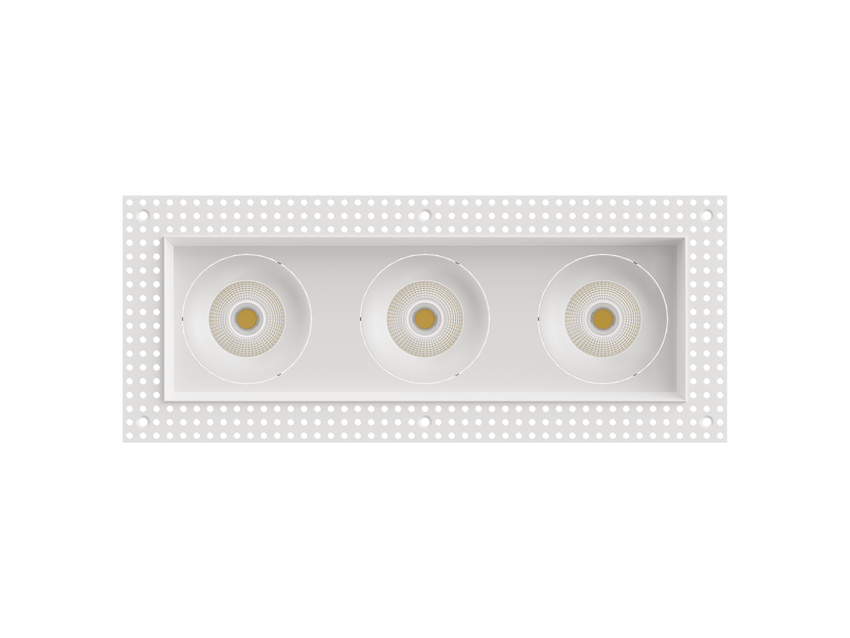 LBU-VOR35TMS-3H-15-CCTRayhil VOR35TMS-3H Vortex 3.5" 15W Trimless 3-Head Recessed LED Downlight Selectable CCT