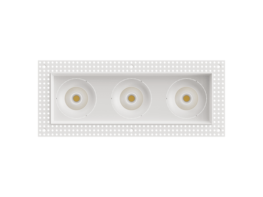 LBU-VOR35TMS-3H-15-CCTRayhil VOR35TMS-3H Vortex 3.5" 15W Trimless 3-Head Recessed LED Downlight Selectable CCT