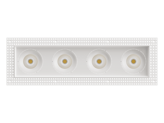 LBU-VOR35TMS-4H-15-CCTRayhil VOR35TMS-4H Vortex 3.5" 15W Trimless 4-Head Recessed LED Downlight Selectable CCT