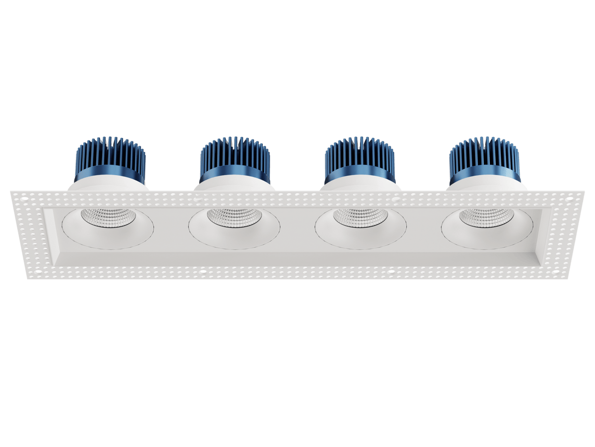 LBU-VOR35TMS-4H-20-CCTRayhil VOR35TMS-4H Vortex 3.5" Trimless 4-Head Recessed LED Downlight Selectable CCT