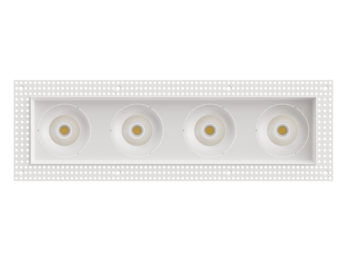 LBU-VOR35TMS-4H-20-CCTRayhil VOR35TMS-4H Vortex 3.5" Trimless 4-Head Recessed LED Downlight Selectable CCT
