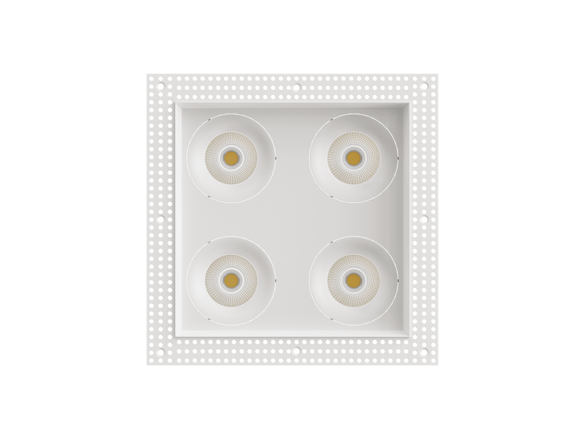 LBU-VOR35TMS-4HS-20-CCTRayhil VOR35TMS-4HS Vortex 3.5" Trimless 4-Head Square Recessed LED Downlight Selectable CCT