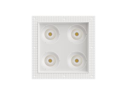 LBU-VOR35TMS-4HS-20-CCTRayhil VOR35TMS-4HS Vortex 3.5" Trimless 4-Head Square Recessed LED Downlight Selectable CCT
