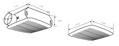 RP - BVF50RP BVF50 50CFM Bathroom Exhaust Fan 4.5 Sones