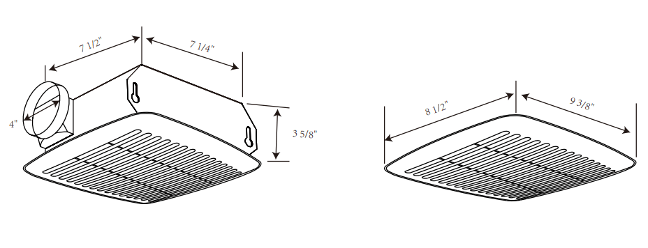 RP - BVF70RP BVF70 70CFM Bathroom Exhaust Fan 6 Sones