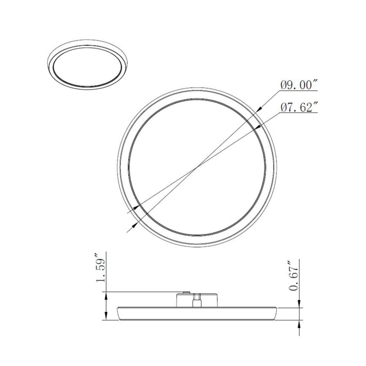 SATCO - 62 - 1720SATCO 62 - 1720 13W 9" Round LED Surface Mount Selectable CCT