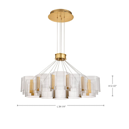 SATCO-62-2404Satco 62-2404 Kenzo 12 Light LED Chandelier