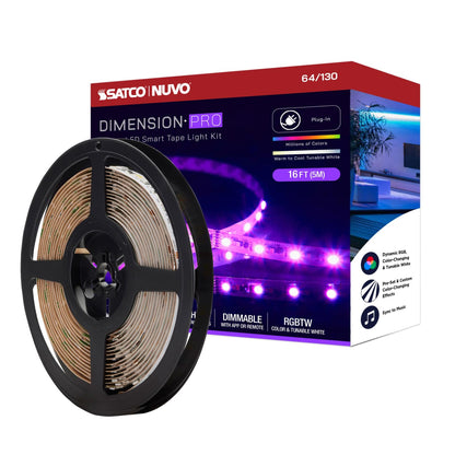 SATCO-64-130Satco 64 - 130 Dimension Pro 16FT 1W/FT RGBTW Tape Light Kit Bluetooth