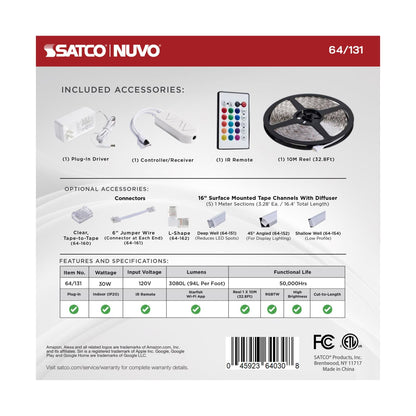 SATCO-64-131Satco 64 - 131 Dimension Pro 32FT 1W/FT RGBTW Tape Light Kit Bluetooth