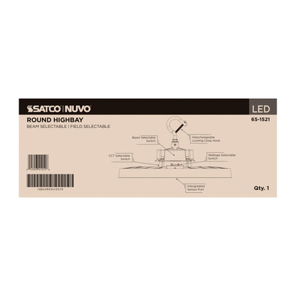 SATCO-65-1521Satco 65 - 1521 240W UFO High Bay Selectable Wattage + CCT + Beam Angle