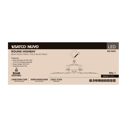SATCO-65-1523Satco 65 - 1523 240W UFO High Bay Selectable Wattage + CCT + Beam Angle