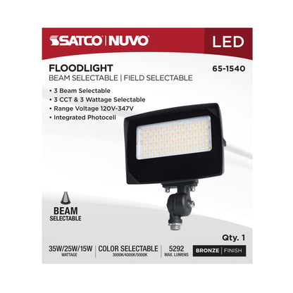 SATCO-65-1540SATCO 65 - 1540 35W LED Flood Light Selectable CCT/Wattage/Beam Angle