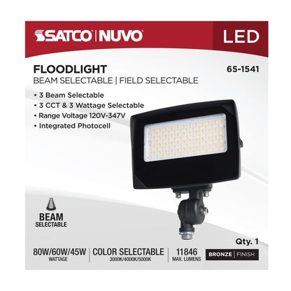 SATCO-65-1541SATCO 65 - 1541 80W LED Flood Light Selectable CCT/Wattage/Beam Angle