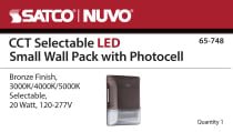 SATCO-65-748SATCO 65 - 748 20W Wall Pack Selectable CCT + Photocell
