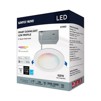 SATCO-S11562SATCO S11562 6" 12W LED Flat Wafer RGBW