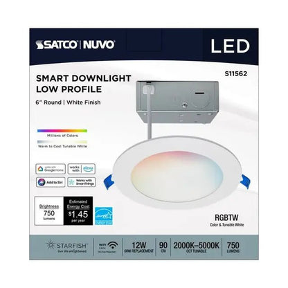 SATCO-S11562SATCO S11562 6" 12W LED Flat Wafer RGBW