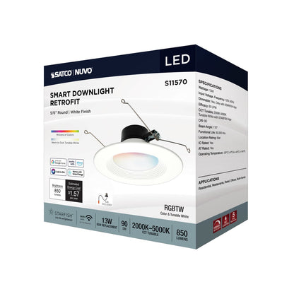 SATCO-S11570SATCO S11570 6" 13W LED Round Retrofit Selectable CCT/RGBW